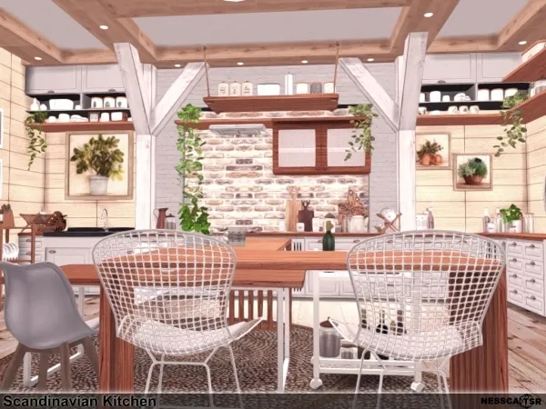 Mix Scandinavian Kitchen - The Sims 4 Custom Content