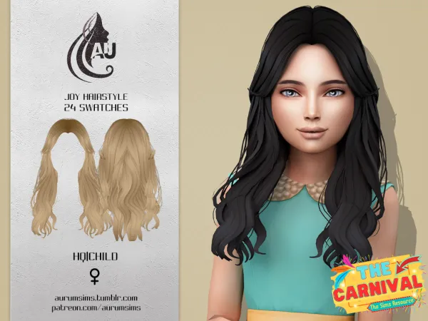 Maxis Match Joy Hairstyle (Children) - The Sims 4 Custom Content