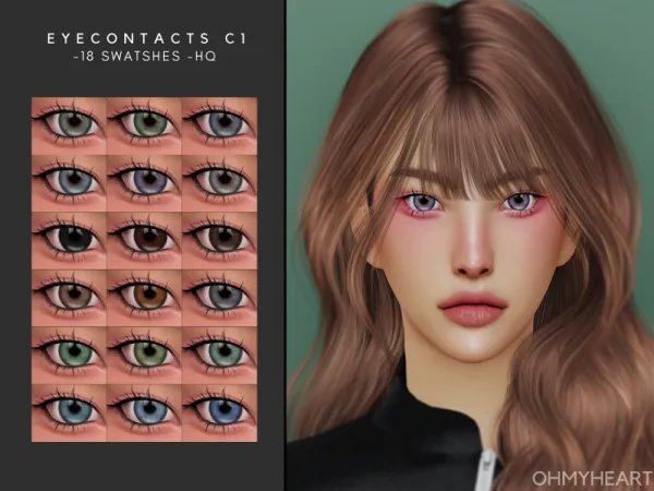 Mix Eye Contacts C1 by ohmyheart - The Sims 4 Custom Content