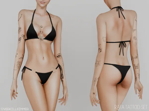 Mix Rafa tattoo set - The Sims 4 Custom Content