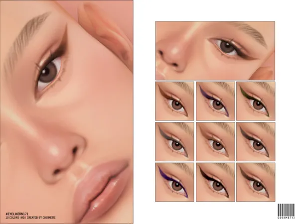 Mix Eyeliner N171 by cosimetic - The Sims 4 Custom Content