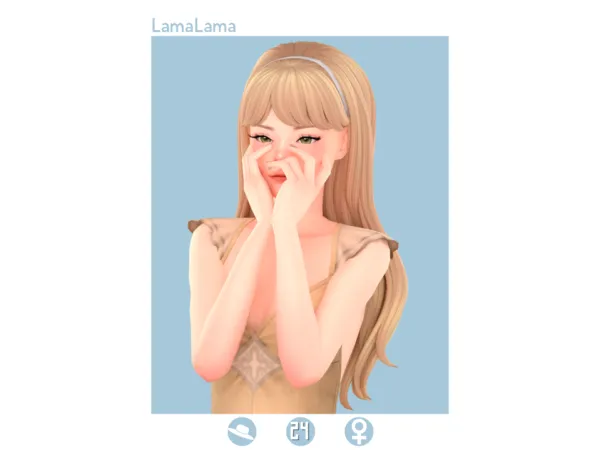 Maxis Match LamaLama Hair Rosalie - The Sims 4 Custom Content