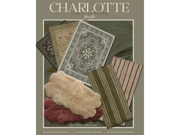 Alpha charlotte rug collection - The Sims 4 Custom Content