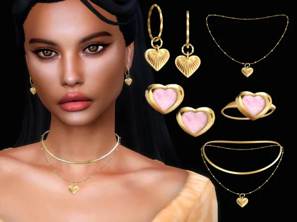 Alpha Blushing Love Set by GlitterberryFly - The Sims 4 Custom Content