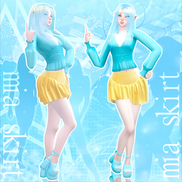 Alpha Sims 4 Mia Skirt Pose by simsfinds - The Sims 4 Custom Content