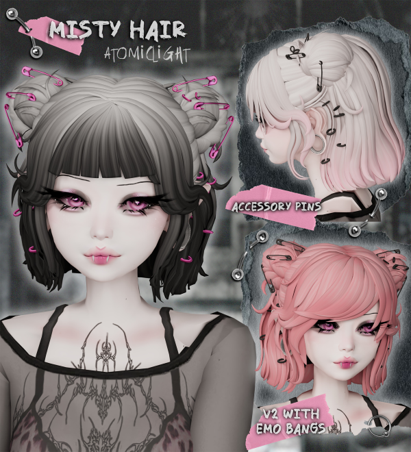 Maxis Match Misty hair by atomiclight - The Sims 4 Custom Content