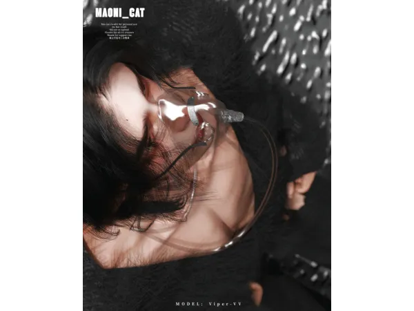 Alpha [Maoni_cat]Hypoxia Oxygen mask - The Sims 4 Custom Content