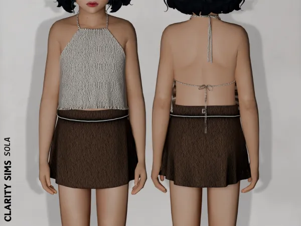 Alpha Sola Skirt Child - The Sims 4 Custom Content