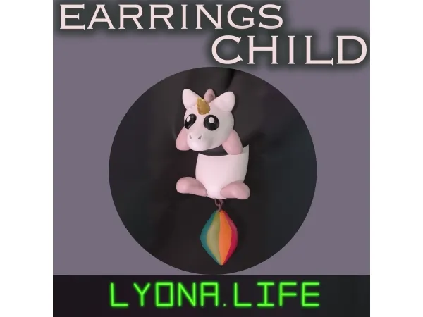 Mix Pack EARRINGS for CHILD 02 - The Sims 4 Custom Content
