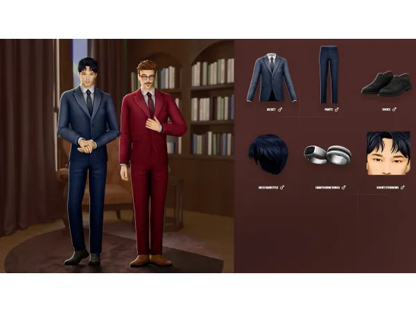 Maxis Match JAMES SET ModCo Studios - The Sims 4 Custom Content