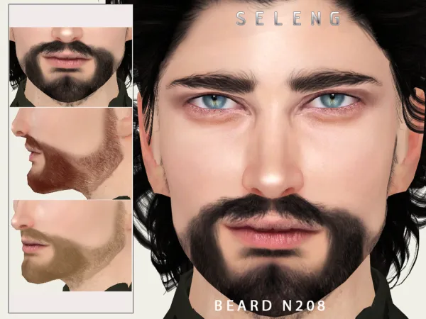 Alpha Beard N208 by Seleng - The Sims 4 Custom Content