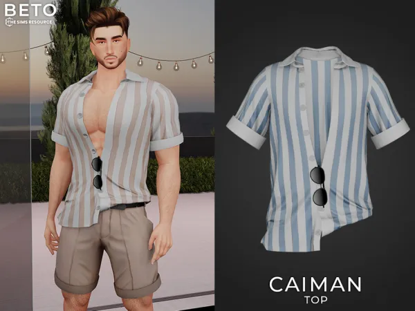 Alpha Caiman (Top) by Beto_ae0 - The Sims 4 Custom Content