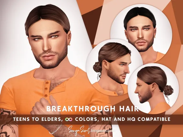 Alpha SonyaSims Breakthrough Hair [SIMSFINDS] - The Sims 4 Custom Content
