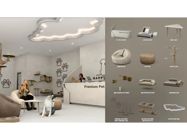 Maxis Match THE PET SPA ModCo Studios - The Sims 4 Custom Content