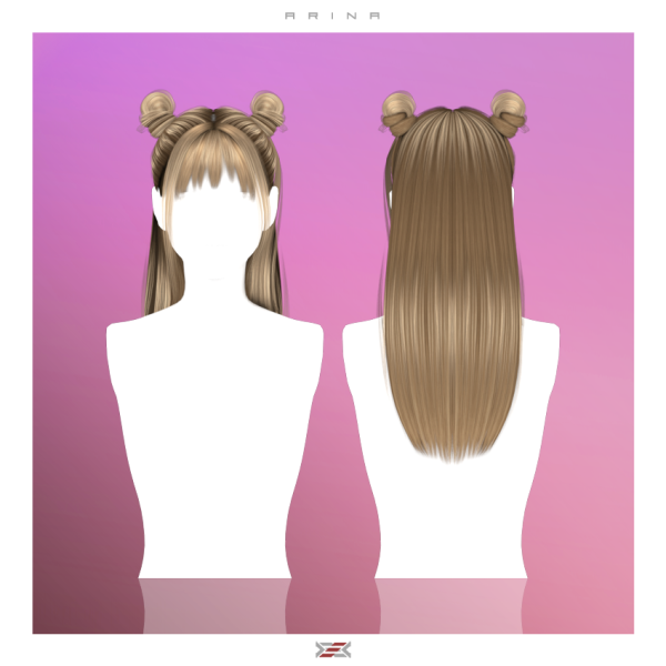 Alpha Arina hairstyle by lexel - The Sims 4 Custom Content