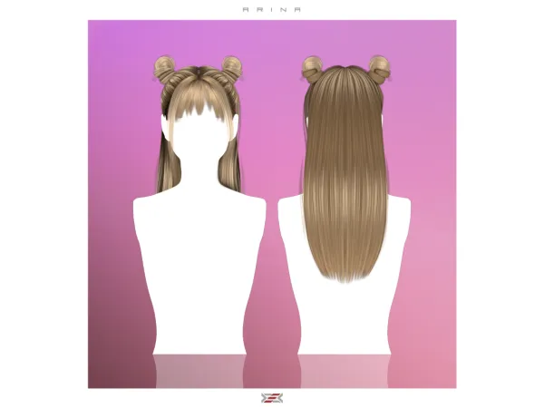 Alpha Arina hairstyle - The Sims 4 Custom Content