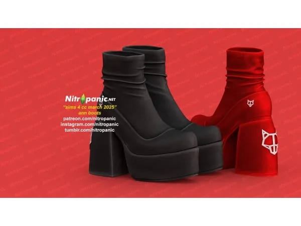 Alpha Nitropanic_Ann Boots - The Sims 4 Custom Content