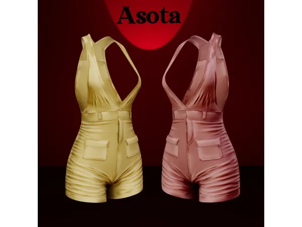 Alpha [ASOTA OFFICIAL] Adrianna Overall Outfit - The Sims 4 Custom Content