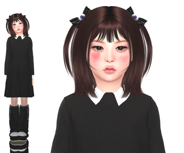 Alpha [JINO] HAIR N13 MISA ACC N5 MISA RIBBON CHILD AND TODDLER CONVERSION [JINO] HAIR N5 RABBIT [SALU] RIBBON ACC CHILD AND TODDLER CONVERSION by simsfinds - The Sims 4 Custom Content