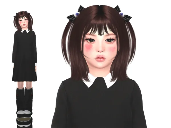Alpha [JINO] HAIR N13 MISA ACC N5 MISA RIBBON CHILD AND TODDLER CONVERSION [JINO] HAIR N5 RABBIT [SALU] RIBBON ACC CHILD AND TODDLER CONVERSION by yourjinworld - The Sims 4 Custom Content