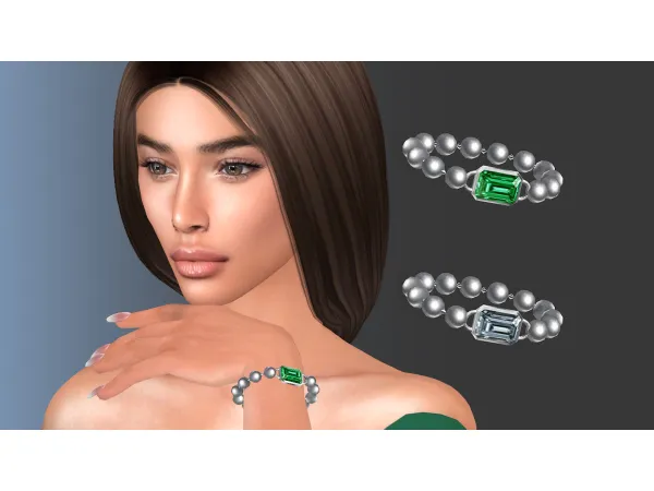 Mix PEARL CRYSTAL BRACELET by NataliS - The Sims 4 Custom Content