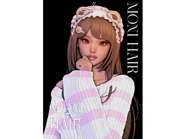 Maxis Match heartquake u2661 moni hair - The Sims 4 Custom Content