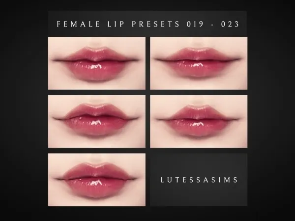 Alpha Female Lip presets 019 023 - The Sims 4 Custom Content