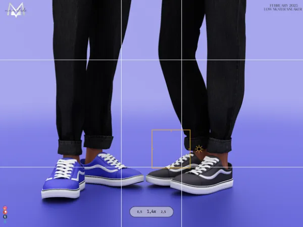 Mix Low Skater Sneaker (Male) by mermalade - The Sims 4 Custom Content