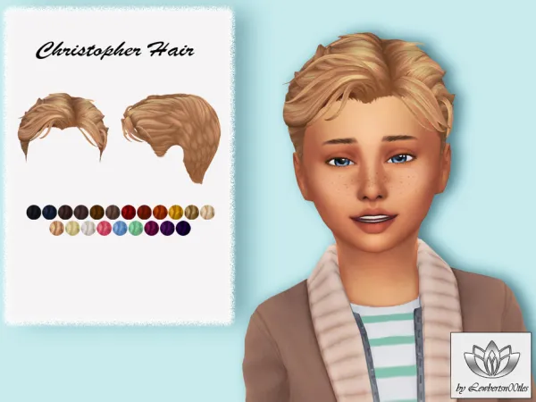 Maxis Match Christopher Hair Child version by Lewbertsn00tles - The Sims 4 Custom Content