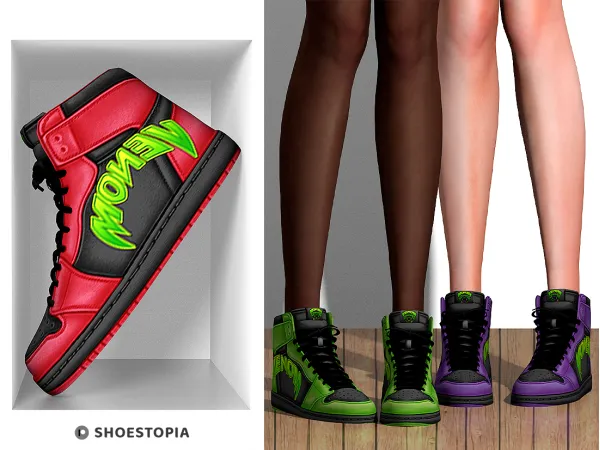 Alpha Shoestopia Venom Sneakers - The Sims 4 Custom Content