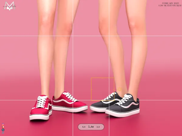 Mix Low Skater Sneaker (Female) by mermalade - The Sims 4 Custom Content