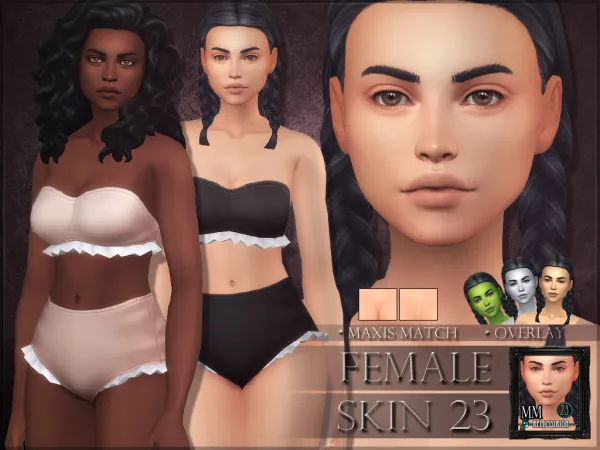 Maxis Match Female Overlay Skin 23 (Maxis Match) by RemusSirion - The Sims 4 Custom Content