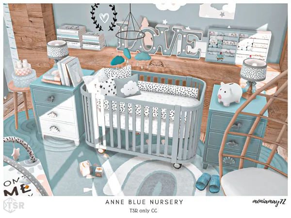 Mix Anne Blue Nursery - The Sims 4 Custom Content