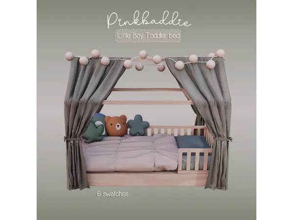 Alpha [PB] little boy toddler bed - The Sims 4 Custom Content