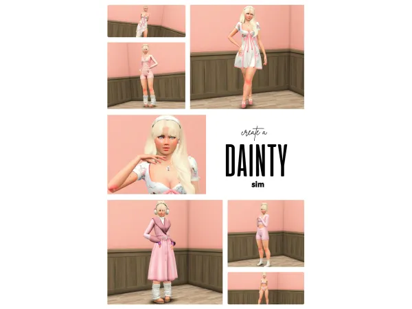Sims 3 Mix Sets CC: dainty, pink sim! by plumcutie3