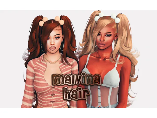 Malvina Hair (conversion) by lalasimmer - The Sims 3 Custom Content