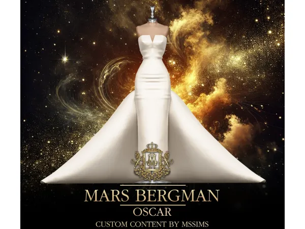 Alpha MARS BERGMAN OSCAR GOWN by mssims4 - The Sims 4 Custom Content