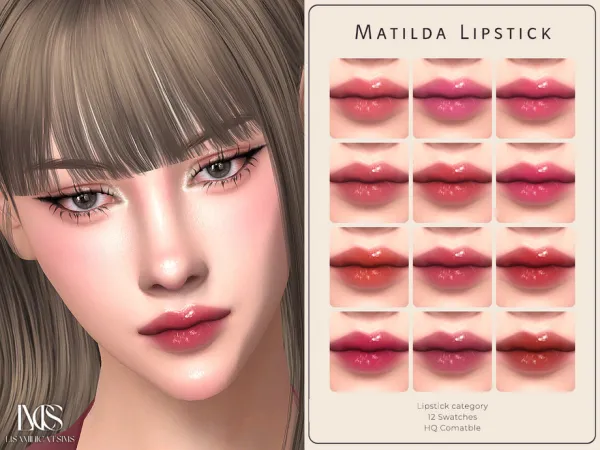 Mix Matilda Lipstick by Lisaminicatsims - The Sims 4 Custom Content