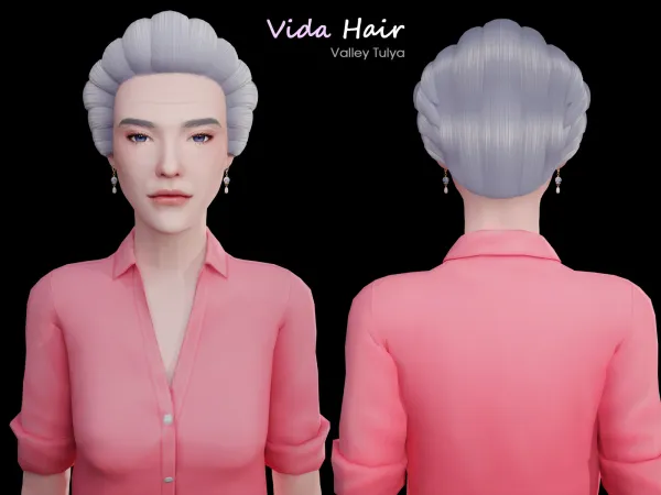 Maxis Match Vida Hair by Valley Tulya - The Sims 4 Custom Content