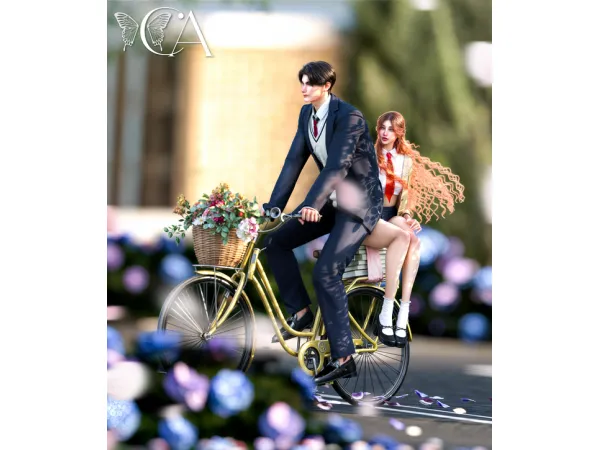 Mix [CA7] School days Posepack by chicAura - The Sims 4 Custom Content