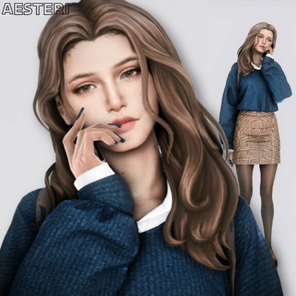 Maxis Match Klaudia Baker by aesteri - The Sims 4 Custom Content