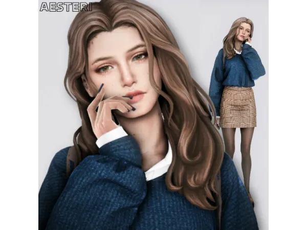 Maxis Match Klaudia Baker by aesteri - The Sims 4 Custom Content