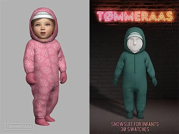 Alpha Tu00d8MMERAAS Snowsuit for Infants (90) - The Sims 4 Custom Content