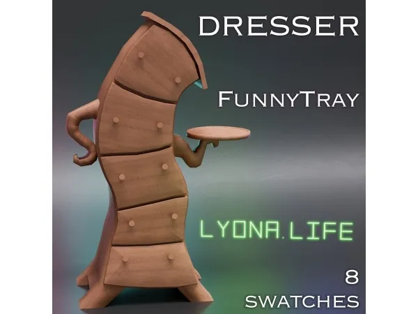 Mix Dresser FunnyTray - The Sims 4 Custom Content