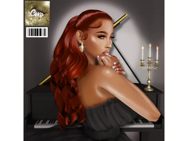 Alpha (CeceSimsXO) Holly Hair V2 - The Sims 4 Custom Content