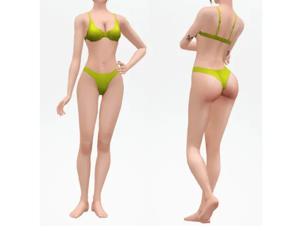 Sims 3 Mix Female Swimwear CC: New Me Body Edit. by rollo-rolls.