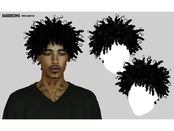 Alpha VINCE HAIRSTYLE by BadddieSims - The Sims 4 Custom Content