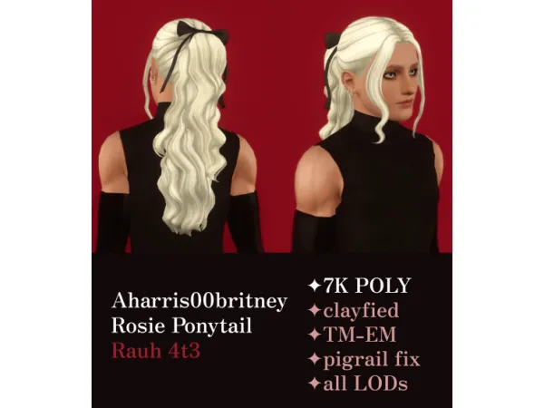 rauh Aharris00britneyu2019s Rosie hairstyle converted to for AM - The Sims 3 Custom Content