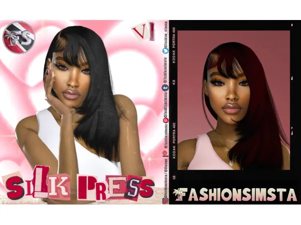 Alpha Silk Press v1 by FashionSimsta - The Sims 4 Custom Content