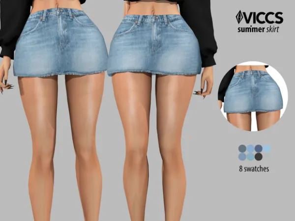 Alpha VICCS_SUMMER SKIRT (TEEN ELDER) - The Sims 4 Custom Content